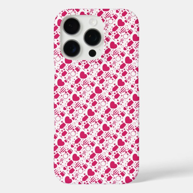 Coques Case-Mate iPhone éléments de motifs de la Saint-Valentin (Verso)