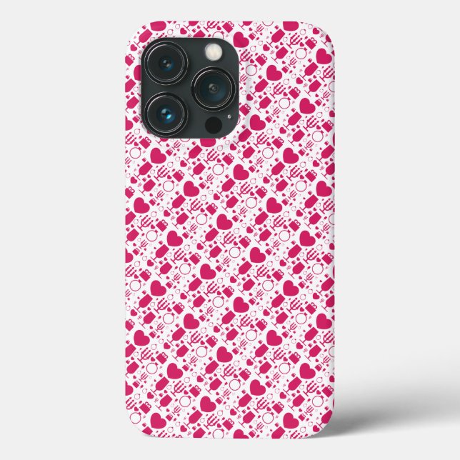 Coques Case-Mate iPhone éléments de motifs de la Saint-Valentin (Verso)
