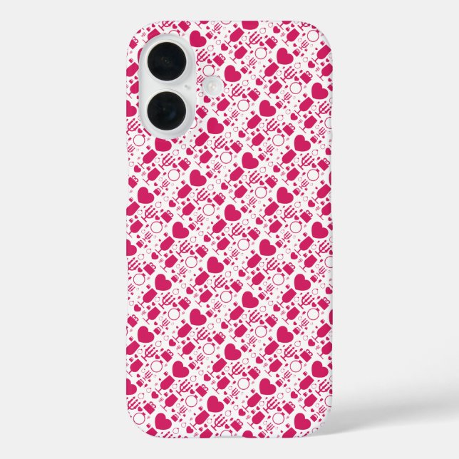 Coques Case-Mate iPhone éléments de motifs de la Saint-Valentin (Verso)