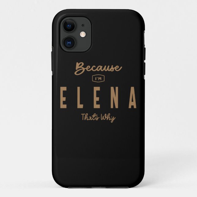 Coques Case-Mate iPhone Elena Nom Anniversaire Personnalisé Nom Elena (Dos)