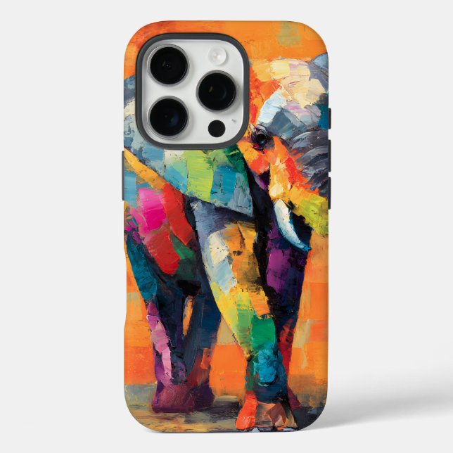 Coques Case-Mate iPhone Eléphant arc-en-ciel Abstrait (Verso)