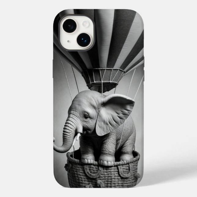 Coques Case-Mate iPhone Elephant bébé dans un ballon à air chaud (Verso)