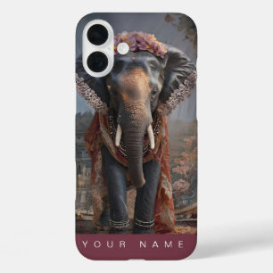 Coque Pour iPhone 16 Plus Eléphant botanique
