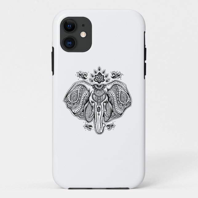Coques Case-Mate iPhone Éléphant d'Asie vintage inspiré (Dos)