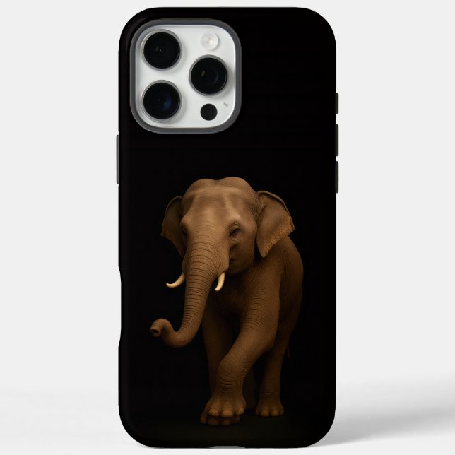 Coques Case-Mate iPhone Éléphant indien noir 4 Luxe iPhone 16 Pro Max (Verso)