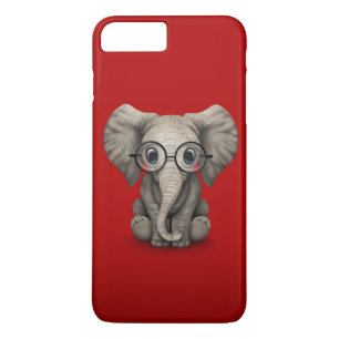 Coque Case-Mate Pour iPhone Éléphant mignon de bébé avec des verres de lecture