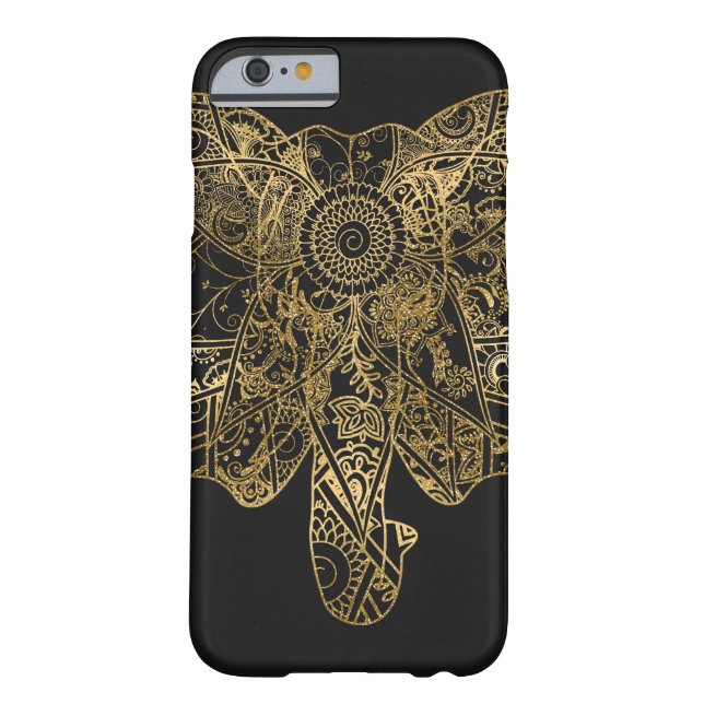 Coques Case-Mate iPhone Eléphant mignon dessiné à la main Fleur de henné (Dos)