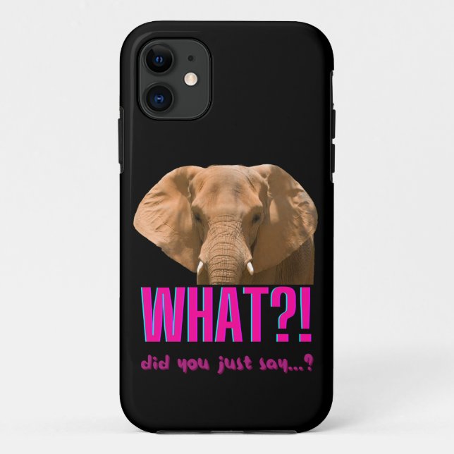 Coques Case-Mate iPhone Éléphant Qu'avez-vous dit? (Dos)
