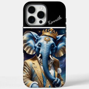 Coque iPhone 16 Pro Max Eléphant Royal Sous Les Étoiles