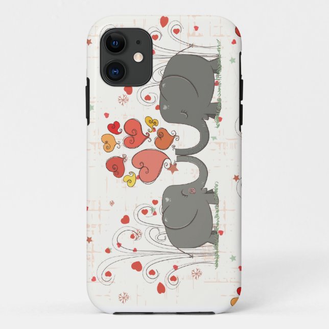 Coques Case-Mate iPhone Eléphants de la Saint Valentin (Dos)