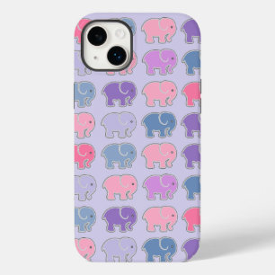 Coque Case-Mate iPhone Eléphants mignons Motif violet