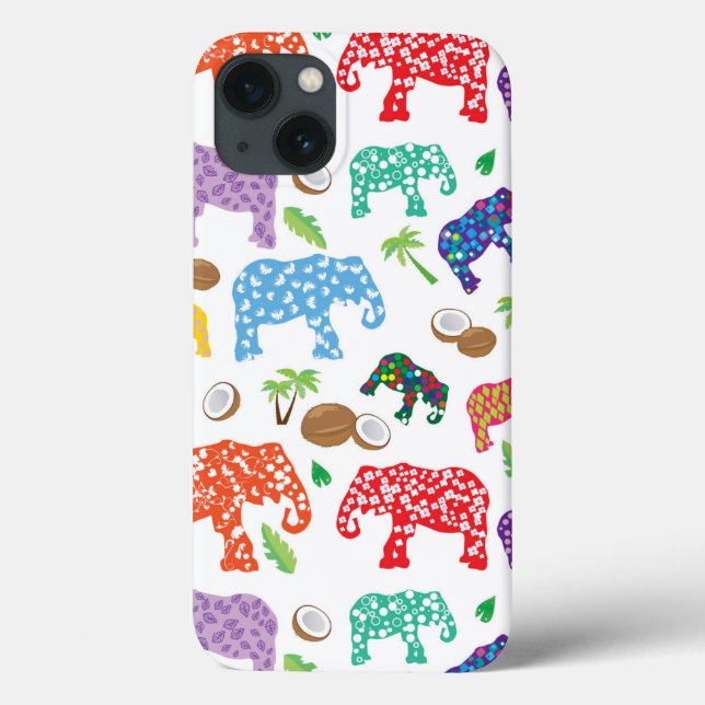 Coques Case-Mate iPhone Eléphants tropicaux (Verso)