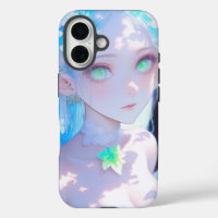 Elfe de Fleur Pastel aux yeux verts lumineux