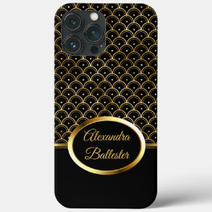 Case-Mate iPhone Case Elite Elegant Art Déco Gold Noir