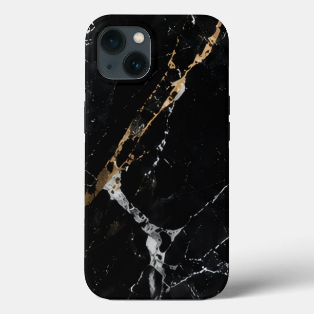Coques Case-Mate iPhone Élite Marbre Noir (Verso)