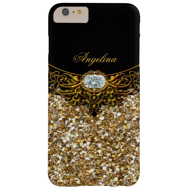 Coques Case-Mate iPhone Elite Regal Gold Black Diamond Jewel (Dos)