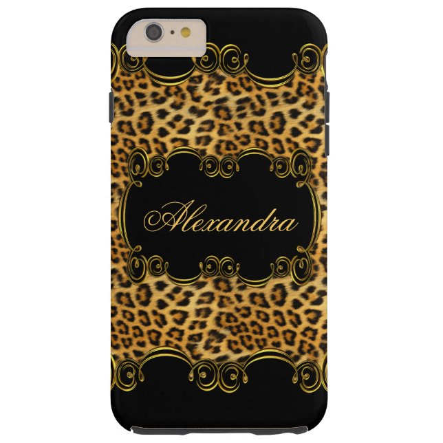 Coques Case-Mate iPhone Elite Regal Leopard Gold Black poster de animal 2 (Dos)