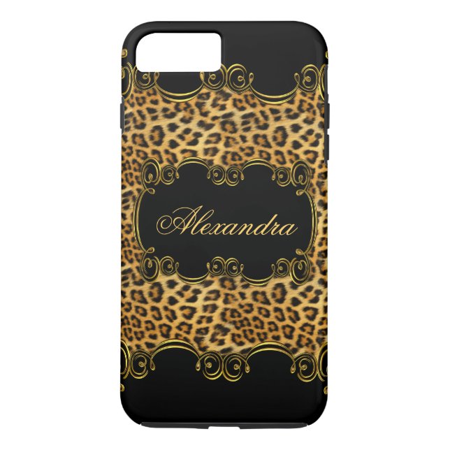 Coques Case-Mate iPhone Elite Regal Leopard Gold Black poster de animal 2 (Dos)