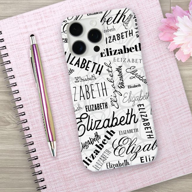 Coques Case-Mate iPhone Elizabeth Black White (Créateur téléchargé)