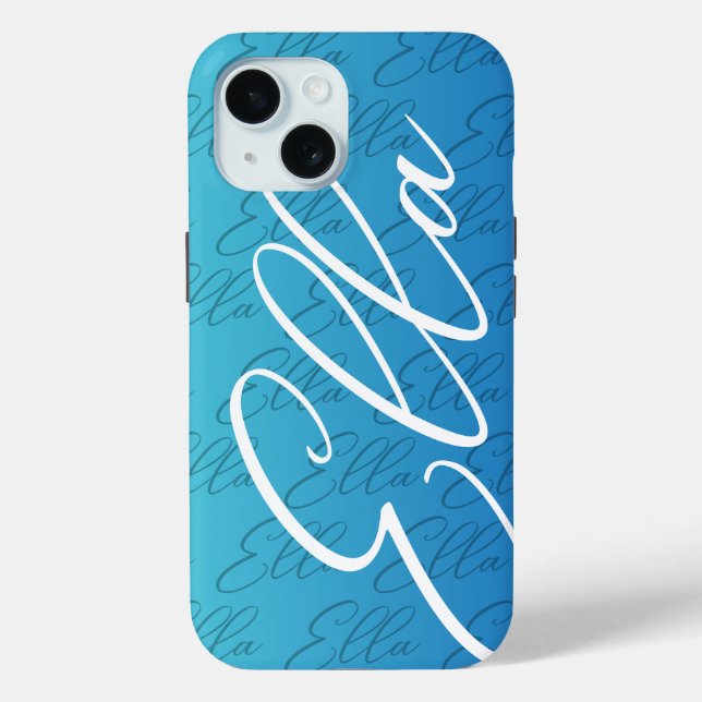 Coques Case-Mate iPhone Ella Répétition Nom Motif Design (Verso)