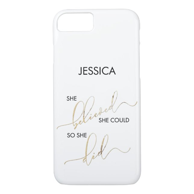 Coques Case-Mate iPhone Elle Croyait Qu'Elle Pouvait Ainsi Faire Personnal (Dos)