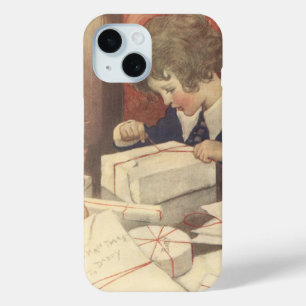 Coque Pour iPhone 15 Emballage de cadeaux de Noël, Jessie Willcox Smith
