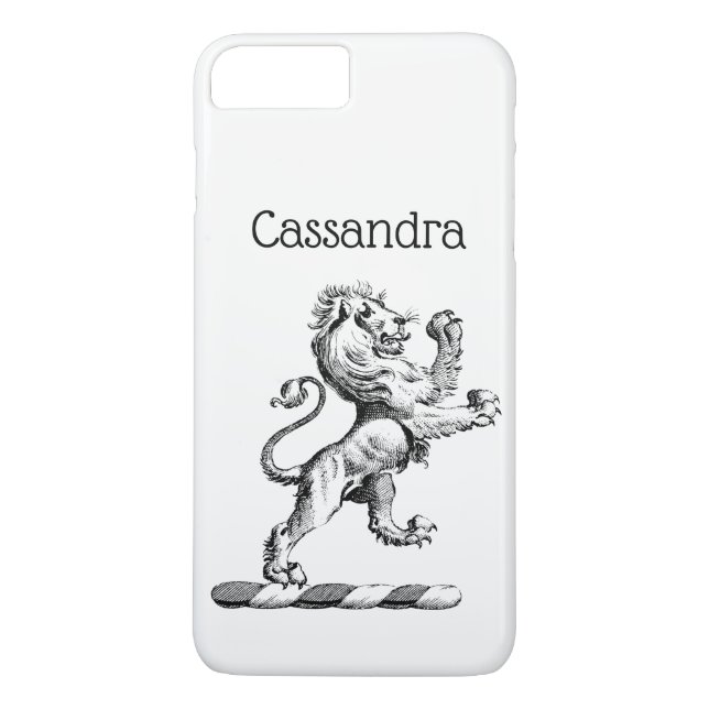 Coques Case-Mate iPhone Emblème de crête de lion héraldique debout (Dos)