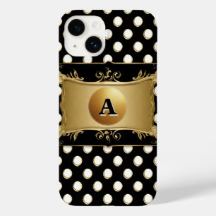 Coque Case-Mate iPhone Emblème doré élégant à pois