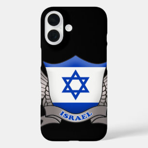 Coques iPhone 16 Emblème du drapeau israélien
