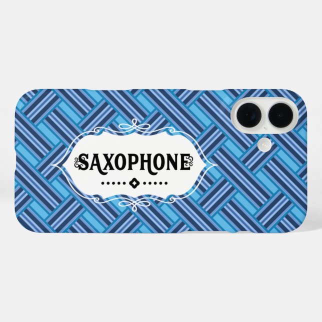 Coques Case-Mate iPhone Emblème du saxophone (Verso (horizontal))