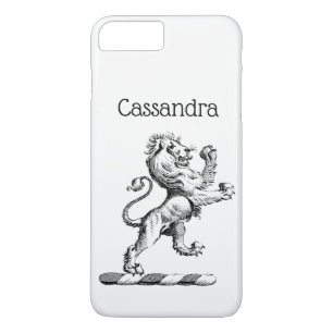 Coque iPhone 8 Plus/7 Plus Emblème héraldique du lion debout