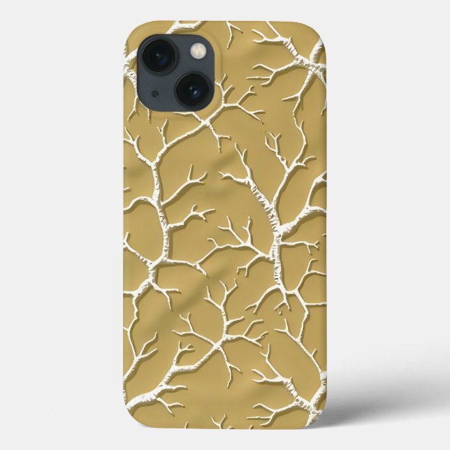 Coques Case-Mate iPhone Embossed Khaki Branch iPhone Case Design (Verso)