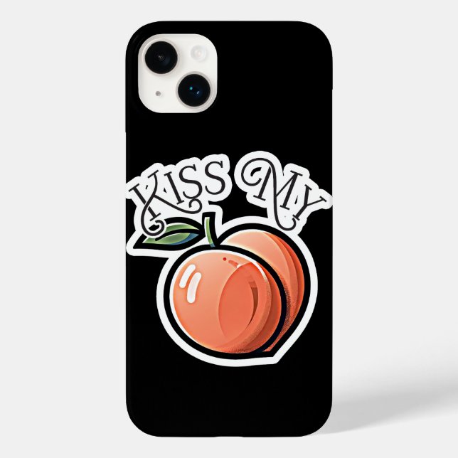Coques Case-Mate iPhone Embrasse mes pêches drôles de fruits (Verso)