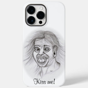 Coque Case-Mate iPhone Embrasse-moi ! Dessin amusant noir et blanc Design