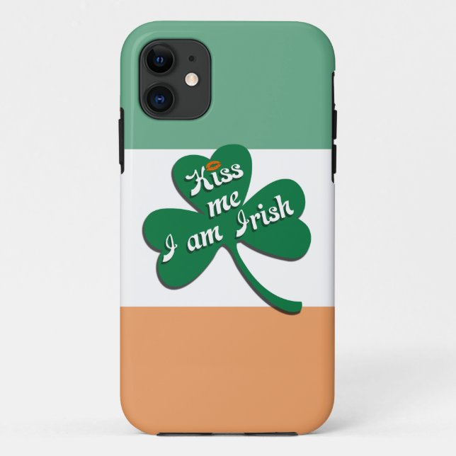 Coques Case-Mate iPhone Embrasse-moi Je suis irlandais (Dos)