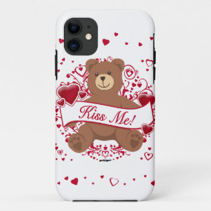Etui iPhone Case-Mate Embrasse-moi ! Ours en peluche de la Saint-Valenti