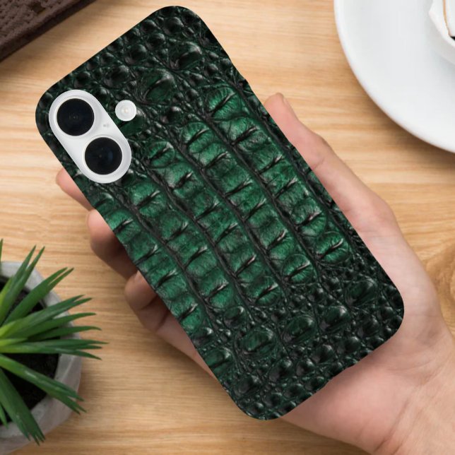 Coques Case-Mate iPhone Emerald Crocodile Leather Luxury Exotic  Skin (Créateur téléchargé)