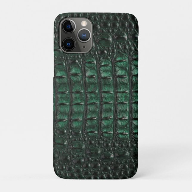 Coques Case-Mate iPhone Emerald Crocodile Leather Luxury Exotic  Skin (Dos)