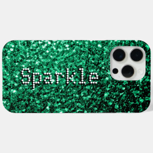 Coque Case-Mate iPhone Emerald green faux parties scintillant scintille V