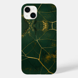Coque Case-Mate iPhone Emerald Green Marble Gold Parties scintillant