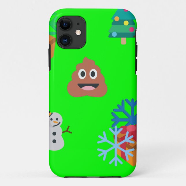 Coques Case-Mate iPhone emoji poop de noël (Dos)