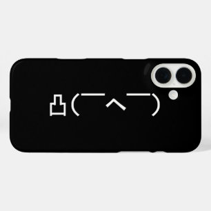 Coques iPhone 16 Plus Emoticône du doigt moyen en colère Kaomoji japonai
