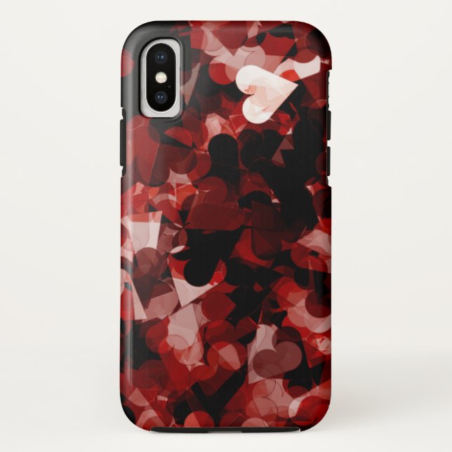 Coques Case-Mate iPhone Émotion rouge de coeurs de véritable amour avec la (Dos)