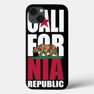Etui iPhone 13 Empileur de drapeau de République de la Californi