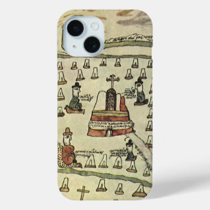 Coque Case-Mate iPhone Empire aztèque de Montezuma, carte antique du mond