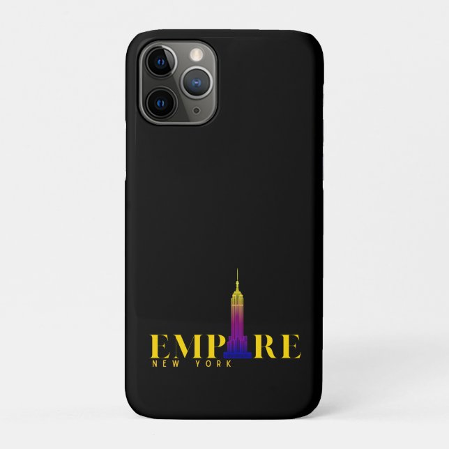 Coques Case-Mate iPhone Empire State Building-New York-Or vibrant (Dos)