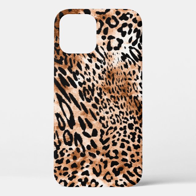 Coques Case-Mate iPhone Empreinte de léopard africain sans couture (Verso)
