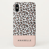 Empreinte de léopard animal moderne noir, blanc et