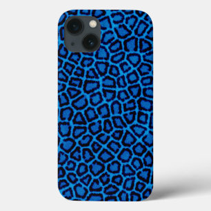 Coques Pour iPhone Empreinte de léopard bleu