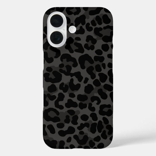Coques Case-Mate iPhone Empreinte de léopard de neige Noir Motif tendance (Verso)